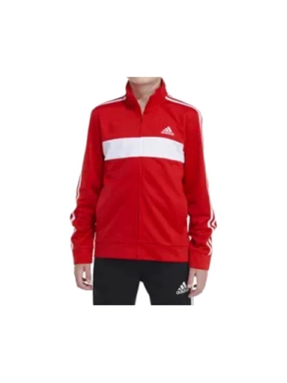 Adidas Boys Long Sleeve Full Zip Essential Tricot Jacket NWT Size M (10-12)